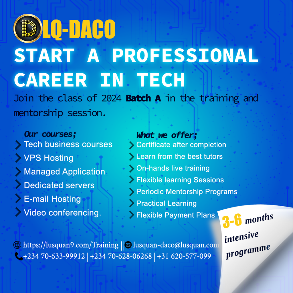 Start a professional career in Tech